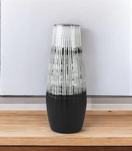 Load image into Gallery viewer, Abstract Cylinder Table Vase (397507) - Black / Gray / White