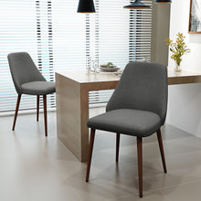 Load image into Gallery viewer, Modern Dining Chair With Iron Legs And Wood Finish