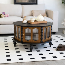Load image into Gallery viewer, Round 3 Door Storage Coffee Table For Living Room