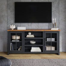 Load image into Gallery viewer, TV Stand Console For TVs Up To 80" - Black / Whiskey
