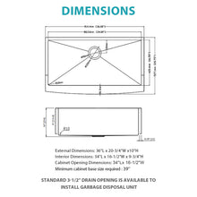 Load image into Gallery viewer, Farmhouse Kitchen Sink, Apron Front