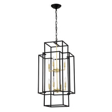 Load image into Gallery viewer, 8 Light Lantern Chandelier Lighting, Entryway Chandeliers For High Ceilings, Chandeliers For Dining Room, Foyer, Entry, Staircase, Hallway, Height Adjustable (E12 Bulbs Not Included)