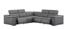Load image into Gallery viewer, Leather Modular L Shaped Five Piece Corner Sectional - Battleship Gray