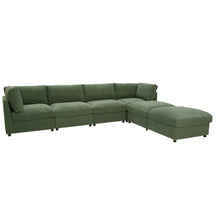 Load image into Gallery viewer, Reversible Modular Sectional With Custom Configuration And Premium Upholstery - Dark Green