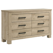 Load image into Gallery viewer, Sansome - 6 Drawer Bedroom Dresser With Pulls - Oak