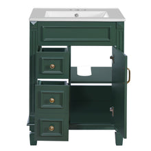 Load image into Gallery viewer, Bathroom Vanity With Sink, Compact Cabinet & 2 Drawers And Adjustable Shelf