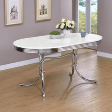 Load image into Gallery viewer, Oval Dining Table - White - Metal