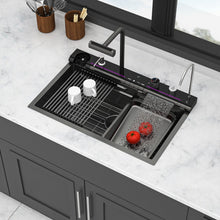 Load image into Gallery viewer, 30" Single Bowl Kitchen Sink With Smart LED Faucet