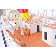 Load image into Gallery viewer, Hand Painted Model Boat (624234) - Light Brown / Black