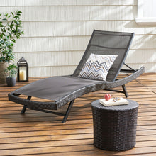 Load image into Gallery viewer, Kauai - Modern Outdoor Mesh Chaise Lounge With Adjustable Backrest - Brown Multi