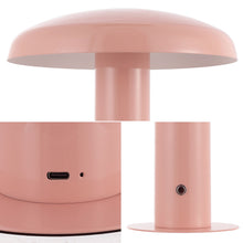 Load image into Gallery viewer, Round USB Table Lamp With Globe Shade - Pink
