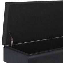 Load image into Gallery viewer, Owen - Rectangular Storage Ottoman - Midnight Black
