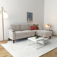 Load image into Gallery viewer, 3 Seater Convertible Combination L Shaped Sofa With Footstools With Storage