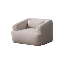 Load image into Gallery viewer, Boucle Arm Chair With Lumbar Pillow - White