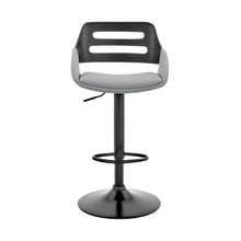 Load image into Gallery viewer, Iron Swivel Low Back Adjustable Height Bar Chair - Light Gray And Black