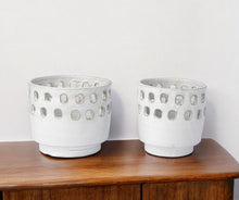 Load image into Gallery viewer, Abstract Cylinder Table Vase (Set of 2) - White