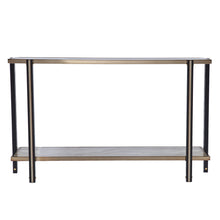 Load image into Gallery viewer, Smoky Mirrored Glass Console Table With Shelf - Smoky / Black / Champagne