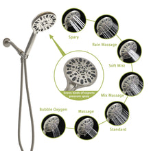 Load image into Gallery viewer, Multi Function Adjustable Hand Shower 7 Function Hand Shower, Wall Mounted - Brushed Nickel