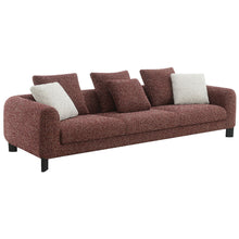Load image into Gallery viewer, Mardi - Sofa With 6 Pillows - Maroon Tweed