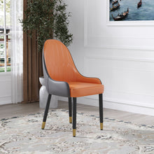Load image into Gallery viewer, Modern Sponge-Filled Dining Chair, Solid Wood Metal Legs, Suitable For Restaurants, Living Rooms And Rooms (Set of 2)