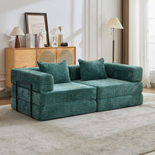 Load image into Gallery viewer, Convertible Floor Sofa Bed With Pillow Back Support Armrest