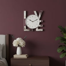 Load image into Gallery viewer, Mirrored Love Wall Clock - Silver