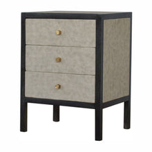 Load image into Gallery viewer, Nightstand, 3 Drawer - Black