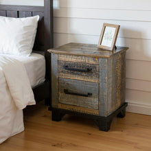 Load image into Gallery viewer, 19.8" x 16.3" x 26.5" Two Drawer Nightstand - Brown