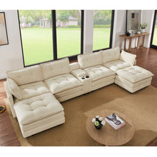 Load image into Gallery viewer, Oversized Modular Sectional Sofa With Multi Functional Console