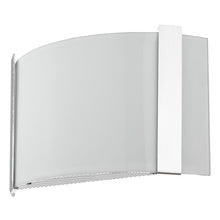 Load image into Gallery viewer, Polished Chrome Wall Sconce With Frosted Glass Shade - White
