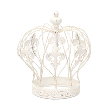 Load image into Gallery viewer, Hand Painted Decorative Crown Tabletop Sculpture - White