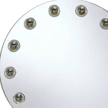 Load image into Gallery viewer, 15" Abstract Metal Framed Mounted Accent Mirror - White