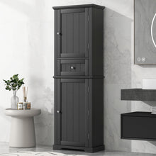 Load image into Gallery viewer, Tall Freestanding Bathroom Storage Cabinet With Drawer And Adjustable Shelf