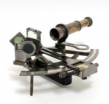 Load image into Gallery viewer, Nautical Sextant In Leather Case Small - Brass
