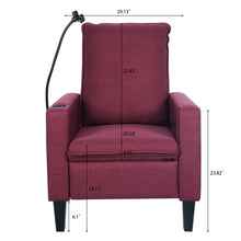 Load image into Gallery viewer, Recliner Chairs For Adults, Adjustable Recliner Sofa With Mobile Phone Holder & Cup Holder, Modern Reclining Chairs Fabric Push Back Recliner Chairs For Living Room, Bedroom