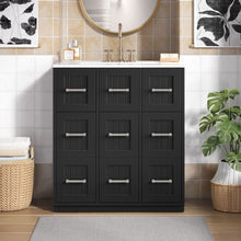 Load image into Gallery viewer, Bathroom Vanity With Undermount Sink, Soft-Close Doors, Drawers, Ceramic Sink
