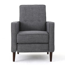 Load image into Gallery viewer, Mid-Century Modern Recliner With Button Tufted Waffle Stitch