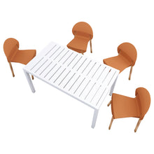 Load image into Gallery viewer, 4 Piece Set Of Single Chairs With Long Table