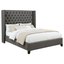 Load image into Gallery viewer, Lendra - Upholstered Wingback Bed With Tufted Headboard