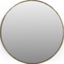 Load image into Gallery viewer, 36" Round Iron Framed Accent Mirror - Brass