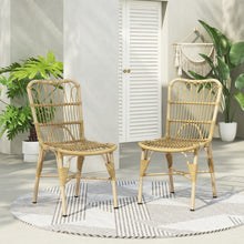 Load image into Gallery viewer, Outdoor Wicker Patio Dining Chairs Set With Durable Frame And Rattan Weave