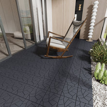 Load image into Gallery viewer, Stone Style Patio Deck Tiles For Porch (Set of 44) - Gray