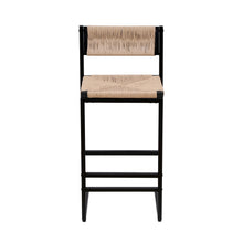 Load image into Gallery viewer, Bar Stools Paper Rope Weave Dining Chairs With Back Hand Weave Stools For Kichen Island, Bar & Counter (Set of 2)