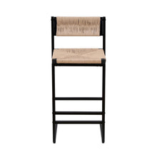 Load image into Gallery viewer, Bar Stools Paper Rope Weave Dining Chairs With Back Hand Weave Stools For Kichen Island, Bar & Counter (Set of 2)