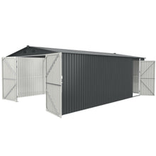 Load image into Gallery viewer, Outdoor Storage Shed, Metal Garden Shed Backyard Utility Tool House Building With 2 Doors And 4 Vents For Car, Truck, Bike, Garbage Can, Tool, Lawnmower