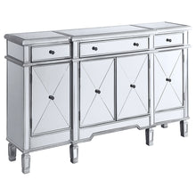Load image into Gallery viewer, Battista - Mirrored 3 Drawer Wine Cabinet - Silver