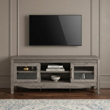Load image into Gallery viewer, Wood Enclosed Open Storage TV Stand (724158) - Gray
