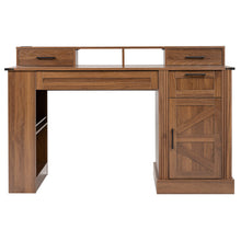 Load image into Gallery viewer, Office Desk With Storage Cabinet, Charging Station, Monitor Stand & Pegboard
