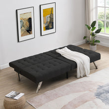 Load image into Gallery viewer, Modern Sofa Bed With Wood Frame And Stainless Legs