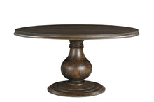 Load image into Gallery viewer, 60" Solid Wood Pedestal Base Round Top Dining Table - Brown